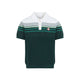 Casablanca White Green Short-Sleeve Boucle Stripe Knitted Polo