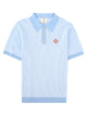 Casablanca Monogram-Jacquard Striped Polo Shirt