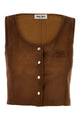 Miu Miu Brown Suede Top