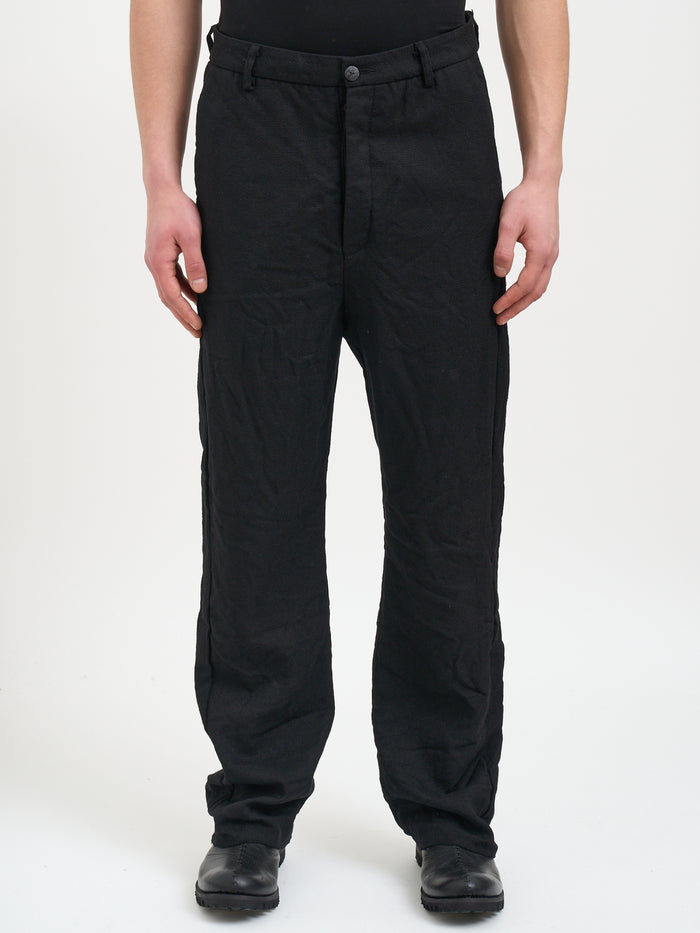 Poeme Bohemien Wide Trousers In Virgin Wool