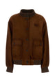 Miu Miu Brown Suede Bomber Jacket