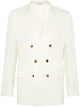 Brunello Cucinelli Double-Breasted Jacket In Silk And Linen