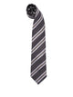 Brunello Cucinelli Grey Striped Silk Accessory Tie