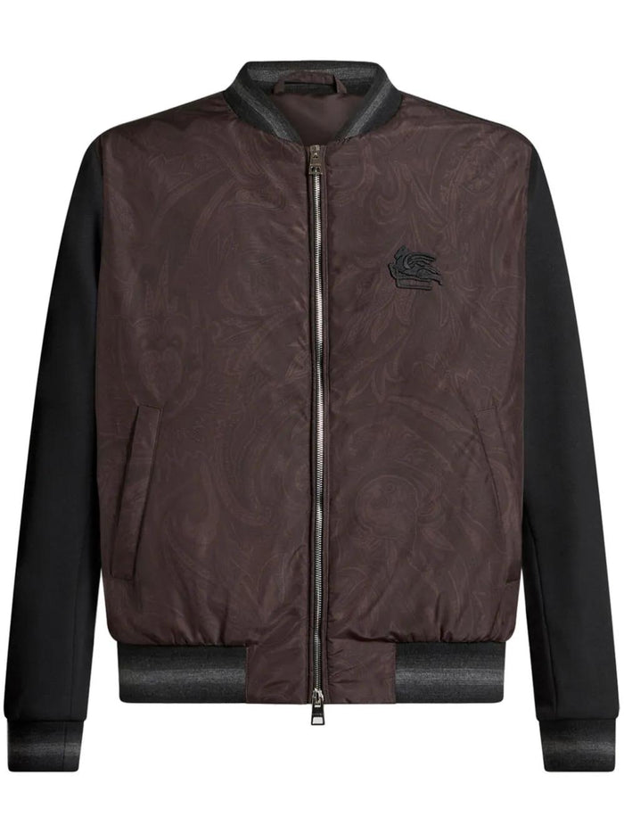 Etro Paisley Print Bomber Jacket With Panels