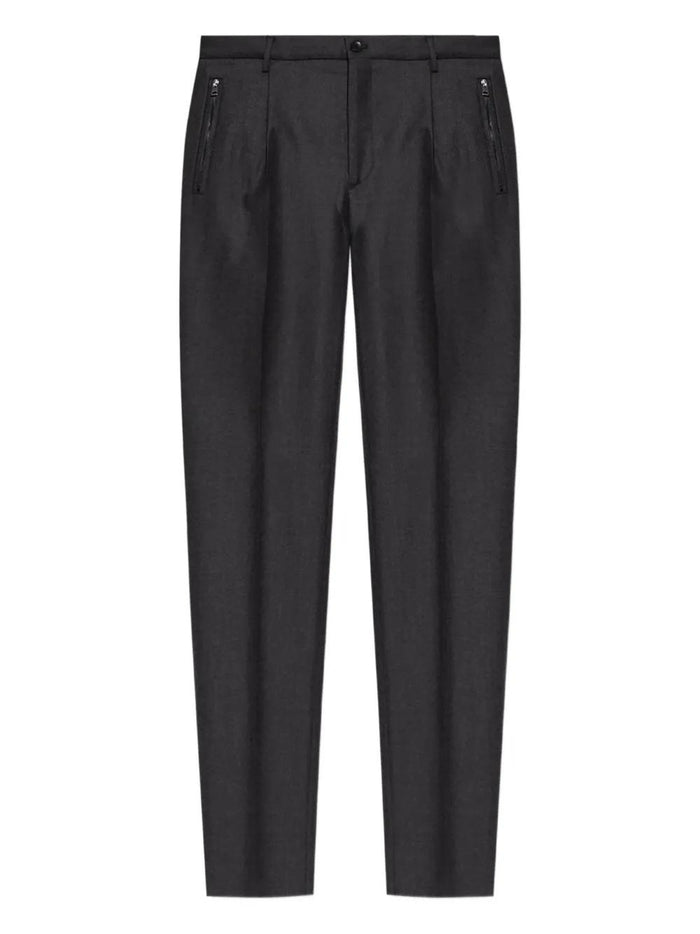Etro Pleated Trousers With Zip Detail