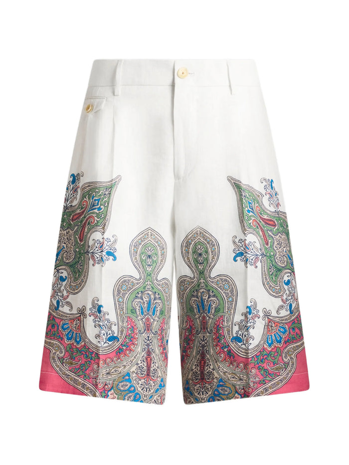 Etro Linen Cotton Shorts