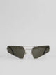 Rick Owens Prong Silver Sunglasses