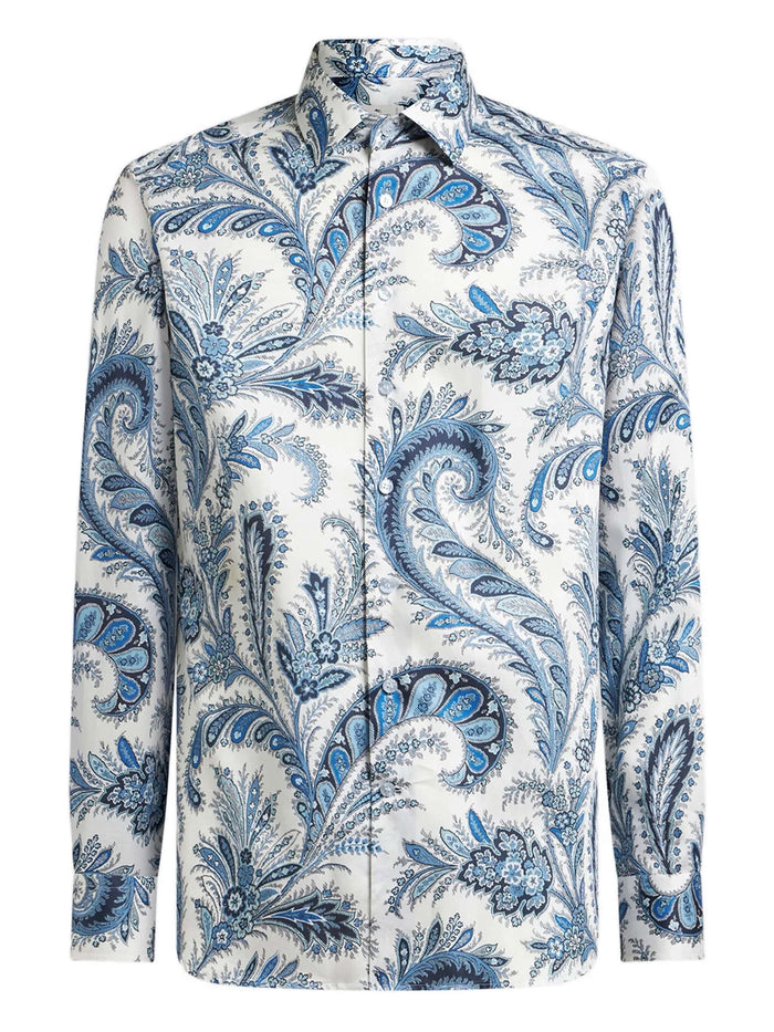 Etro Printed Nude Cotton Shirt