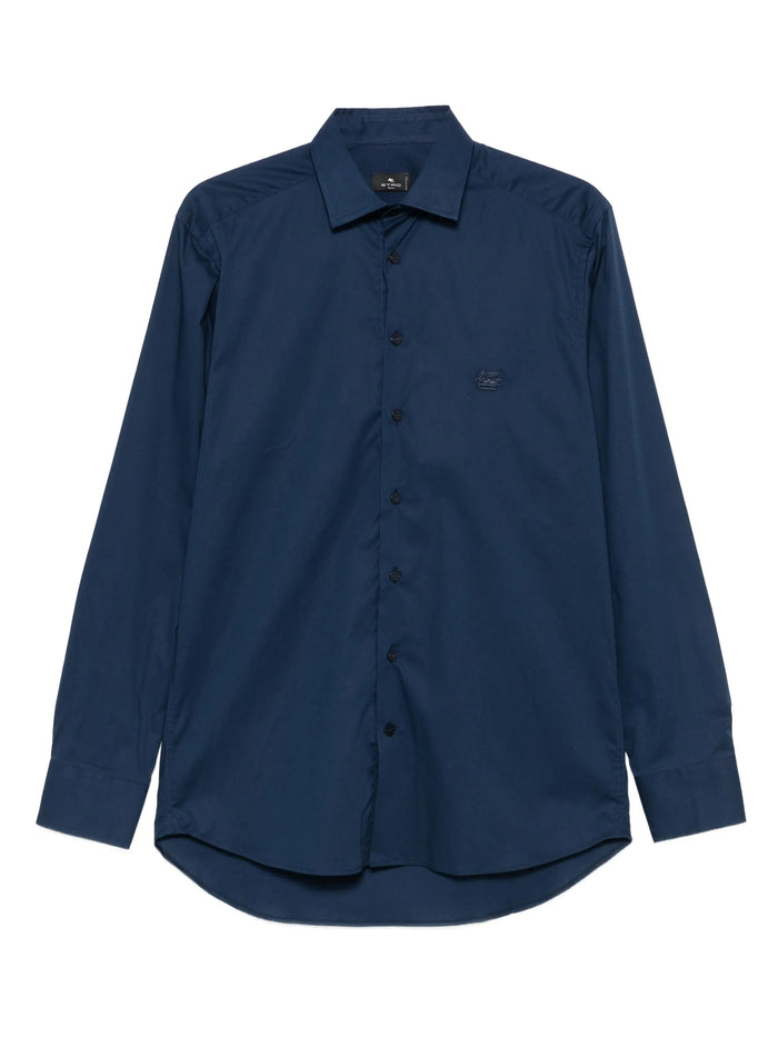 Etro Blue Shirt With Pegasus Motif