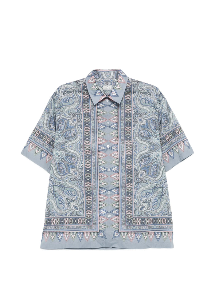 Etro Cotton Easy Short Sleeve Shirt