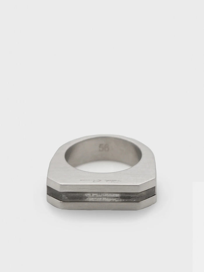 Rick Owens Crystal Hollywood Ring Palladium