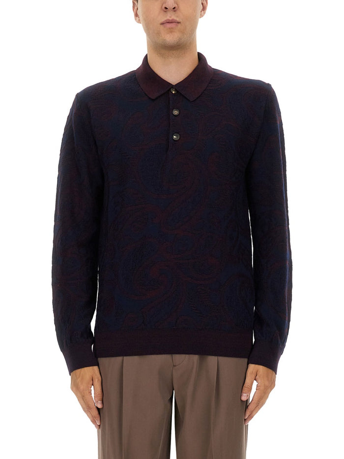 Etro Longsleeved Polo Shirt