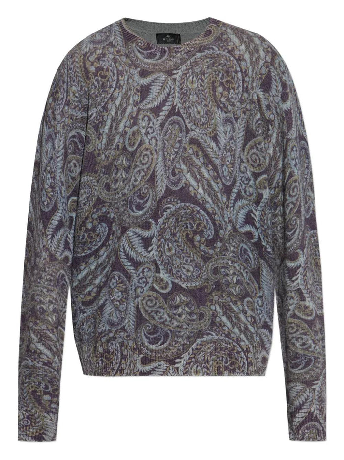Etro Paisley Ribbed Wool Sweater