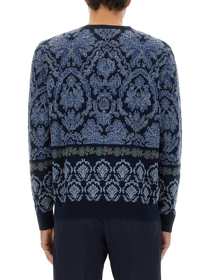 Etro Blue Cotton Sweaters