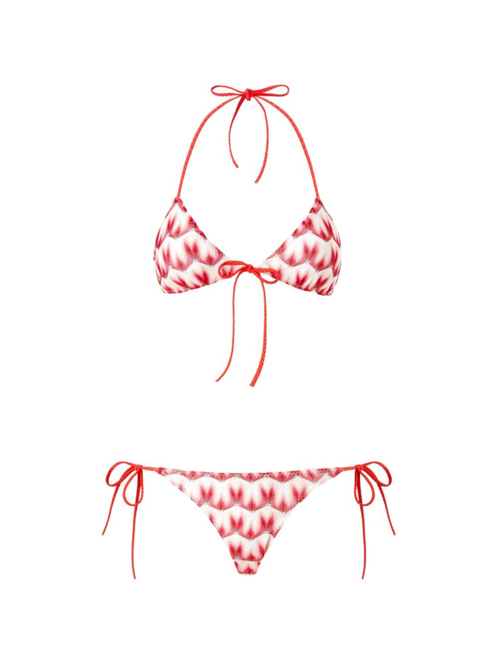 Missoni Red Pink White Bikini