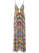 Missoni Zig-Zag Motif V-Neck And Open Back Long Dress