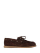 Etro Calfskin Printed Suede Boat Shoes