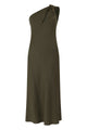 Max Mara Studio One-Shoulder Midi Dress In A Blend Of Acetate And Polyester