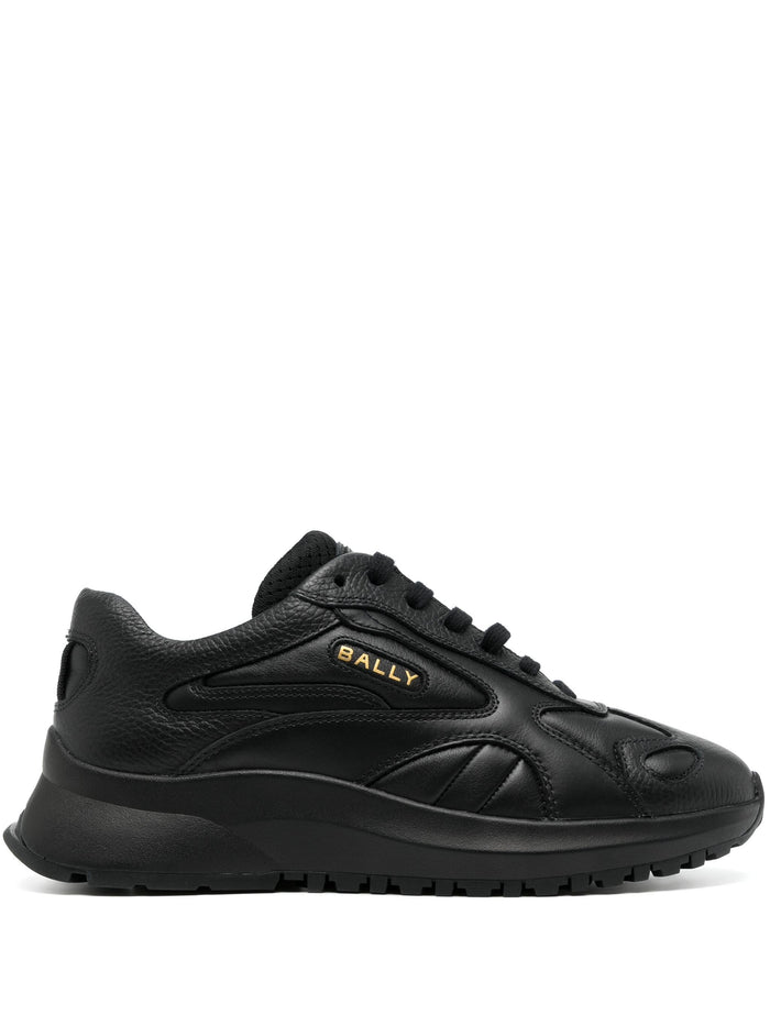 Bally Black Leather Mix Sneakers
