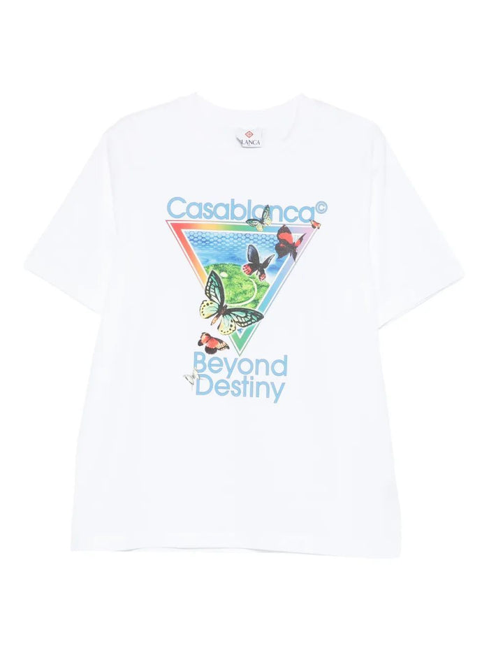 Casablanca Tshirt Bright White Jersey