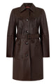 Max Mara Studio Long Leather Trench