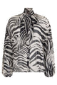 Max Mara Studio Silk Blouse With Animal Print