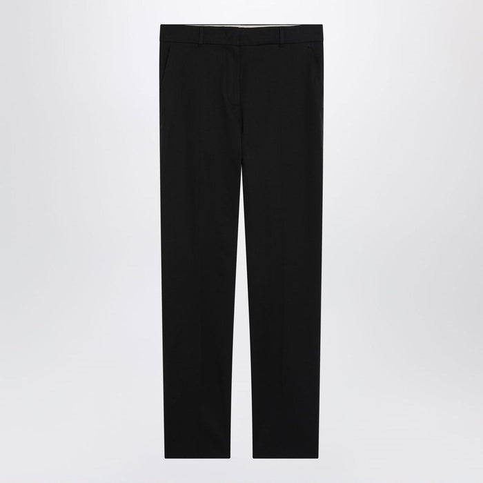 Max Mara Studio Black Stretch Cotton Trousers