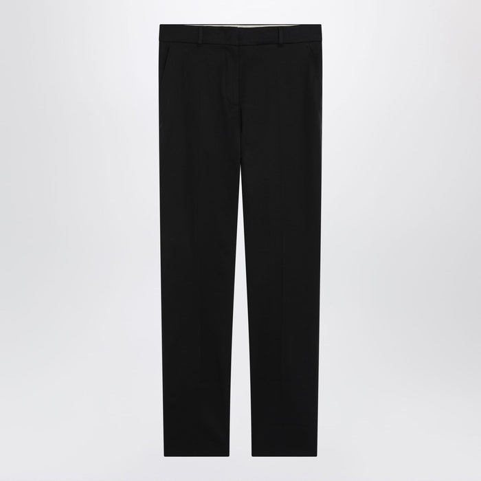 Max Mara Studio Black Stretch Cotton Trousers