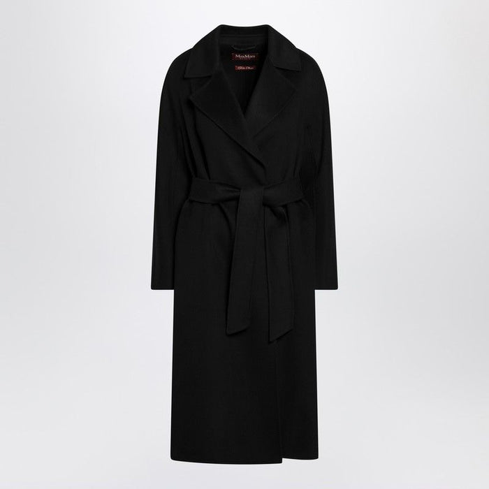 Max Mara Studio Black Coat With Belt