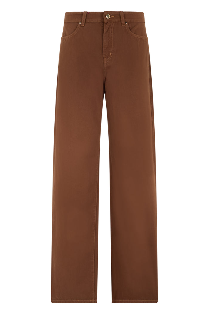 Max Mara Studio Straight Leg Pants In Cotton