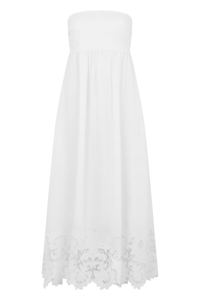 Max Mara Studio Long Linen Dress Without Straps