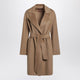 Max Mara Studio Camel Wrap Coat In Cashmere And Wool