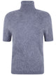 Seventy Cashmere Short Sleeves Turtle Neck Sweater