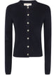 Michael Michael Kors Merino Rib Crewneck Cardigan