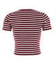 Michael Michael Kors Stripe Ss Rib Crew Swtr