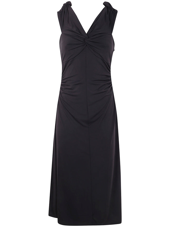Michael Michael Kors Off Shoulder Twist Midi Dress