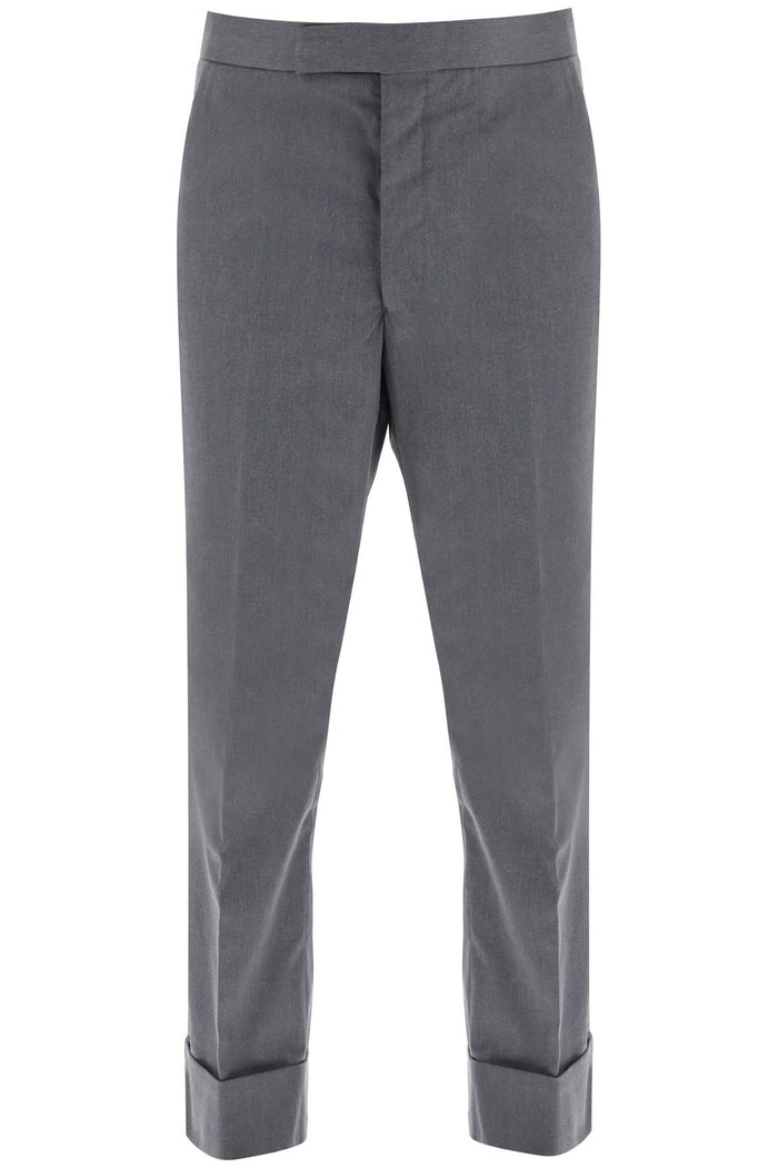 Thom Browne Fit 1 Gg Backstrap Trouser In Typewriter Cloth