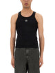Marine Serre Tank Top A Costine Con Logo Moon