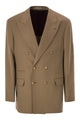 Brunello Cucinelli Double-Breasted Pure Camel Hair Blazer With Gold-Tone Buttons