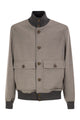Brunello Cucinelli Virgin Wool Bomber Jacket With Cashmere Knit Details