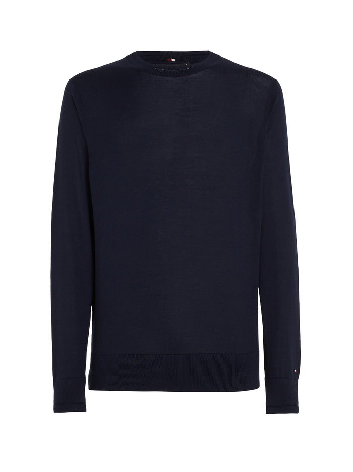 Tommy Hilfiger Navy Blue Crew Neck Sweater
