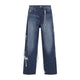 Mastermind Japan Patchwork Jacquard Straight Denim Pants