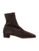 By Far By Far Este Ristretto Brown Suede Ankle Boots