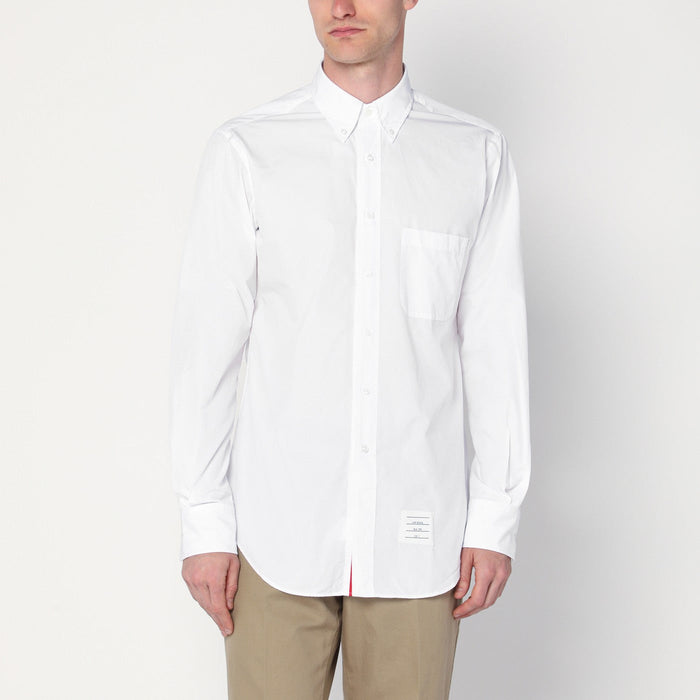 Thom Browne White Button-Down Cotton Shirt
