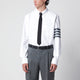 Thom Browne White Cotton Button-Down Shirt
