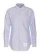 Thom Browne Light Blue Classic Shirt With Frotnal Buttons