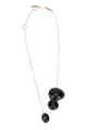Max Mara Necklace With Pendant In Metal And Ebony Wood