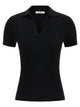 Max Mara Rib-Knit Wool Polo Shirt
