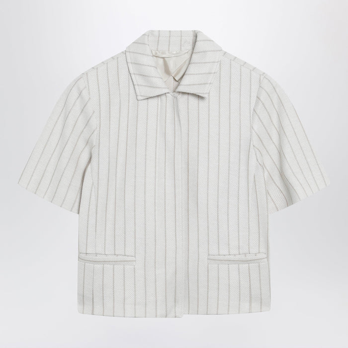 Max Mara Pinstripe Piqué Jersey Jacket