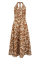 Max Mara Midi Dress In Cotton With Print